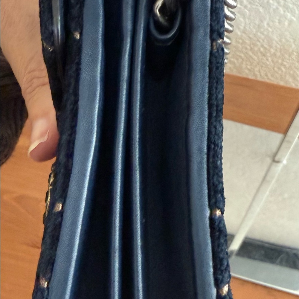 Authentic Gucci GG Navy Blue Velvet Dionysus Shoulder Crossbody wCOA Excellent - Picture 9 of 12